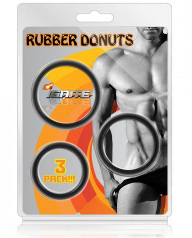 Rubber Donuts 3 Assorted Sizes Pack of 3
