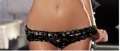 All Over Sequin Booty Shorts Black S/M