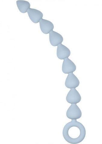 Sex In The Shower Silicone Anal Beads 9&quot;-  Blue
