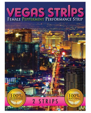 Vegas Strips Female Performance Strip Peppermint 2 Pack