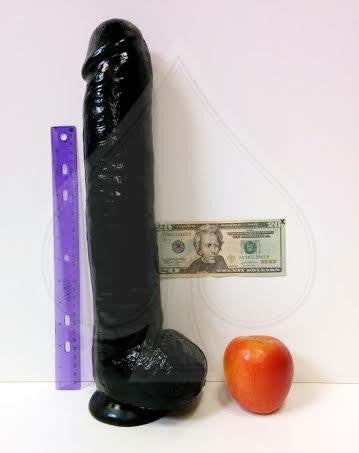 Super Star 17&quot; Enormous Dildo - Black