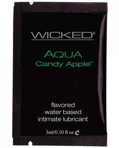 Aqua Waterbased Lubricant - 3 ml. Packet Candy Apple