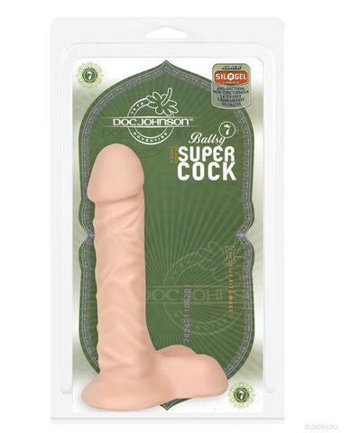 Ballsy super cock&amp;#44; 7in x 1.75in white