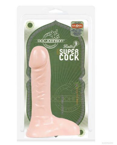 Ballsy super cock&amp;#44; 9in x 2in white