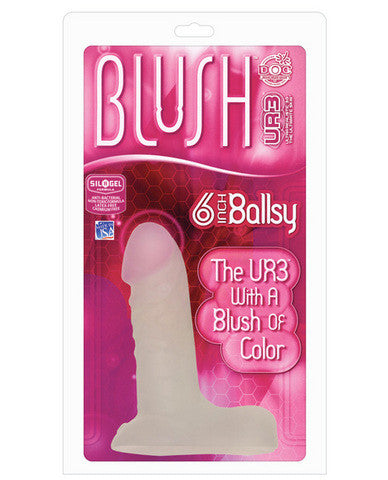 Ur3 blush 6in ballsy cock with berry head