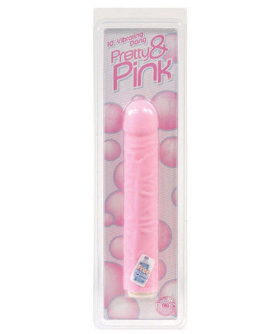 Pretty and pink 10in vibrating dong