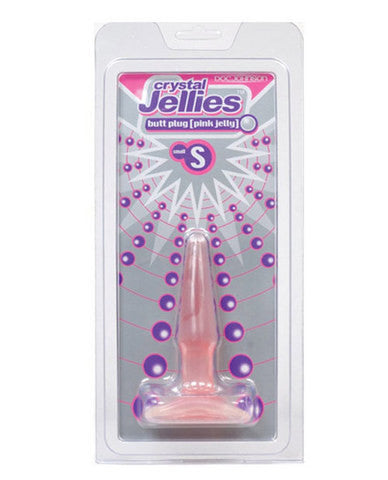 Crystal jellies small pink butt plug