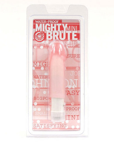 Mighty Mini Brute Vibrator With Sleeve Waterproof 5.5 Inch - Pink