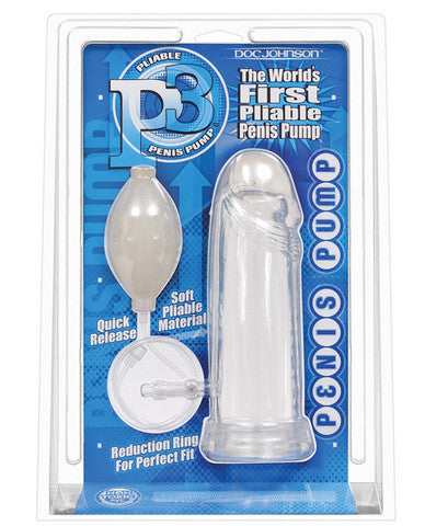 Pliable p3 penis pump - clear