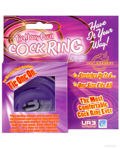 Ur3 tie your own cock ring purple