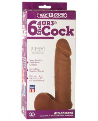 Vac-U-Lock: 6&quot; UR3 Cock - Brown