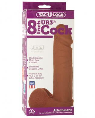 Vac-U-Loc: 8&quot; UR3 Cock - Brown