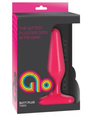 Glo Thick Vibrating Anal Plug Pink