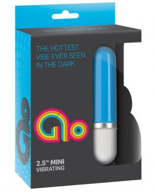 Glo 2.5in mini vibrator - blue