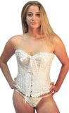 Womens Bridal White Shaper Valentine Corset Top