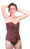 Womens Designer Steampunk Steel Boned Valentine Red Corset Top