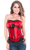 Princess Burlesque Side Zipper Red Overbust Valentine Corset Top