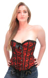 Womens Red Boned Steel Busk Fashion Valentine Corset Top