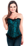 Turquoise Womens Blue Clubwear Valentine Party Corset Top