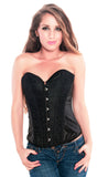 Black Sequin Burlesque Overbust Clubwear Fashion Corset Top