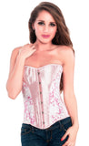 Womens Pamela Satin Pink Valentine Corset Top