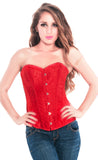 Valentine Red Floral Tapestry Overbust Corset Top