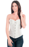 White Floral Tapestry Bridal Valentine Corset Top