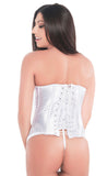 White Bridal Steel Boned Valentine Party Corset Top