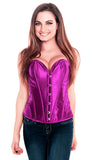 Purple Steel Boned Burlesque Valentine Corset Top