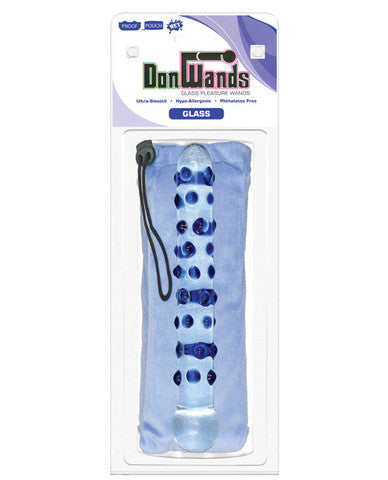 Don wands glass pleasure wand blue nubby