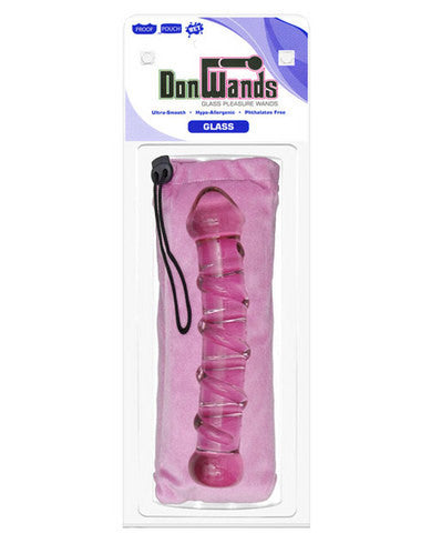 Don wands curved purple swirl w/mushroom tip