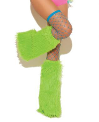 Neon Nites Furry Boot Covers Neon Green O/S