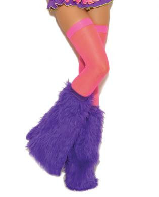 Neon Nites Furry Boot Covers Neon Purple O/S