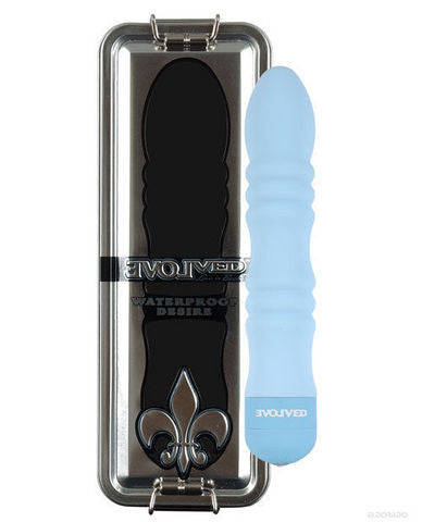 Evolved fleur de lis desire 6in - blue