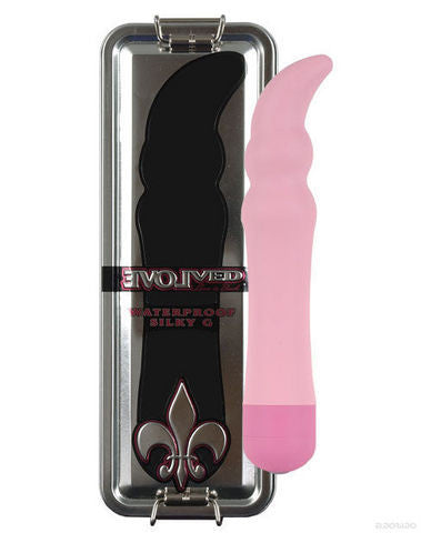 Evolved fleur de lis silky 6in - pink