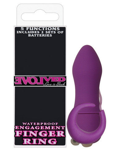 Evolved engagement finger ring - purple