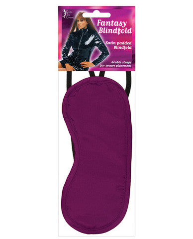 Satin blindfold 2 strap - burgundy