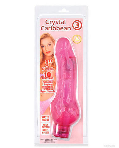 Crystal caribbean #3 w/p 10 function jelly vibe - pink