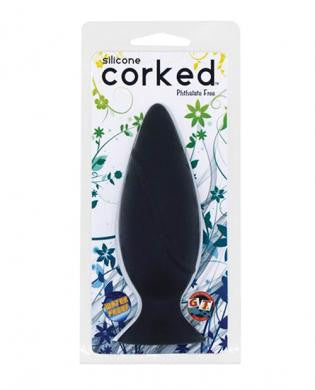 Corked small butt plug - charcoal