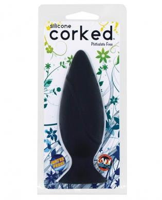 Corked medium butt plug - charcoal