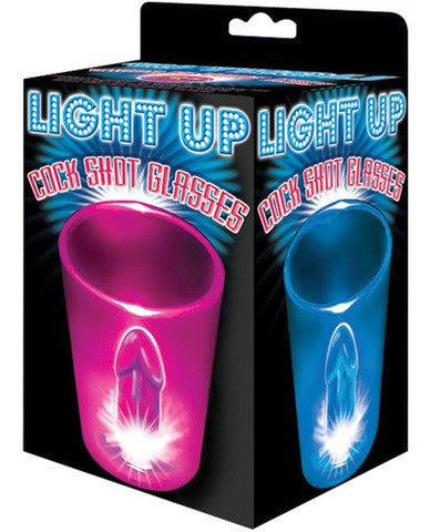 Light up cock shot glass - blue
