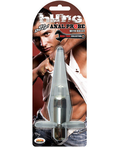 Hung - man tools anal probe w/bullet - clear