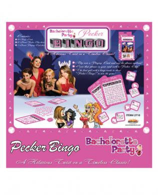 Bachelorette party pecker bingo game