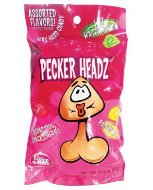 Pecker headz sour-sweet candy