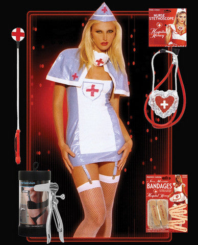 Halloween pvc nurse costume combo - os