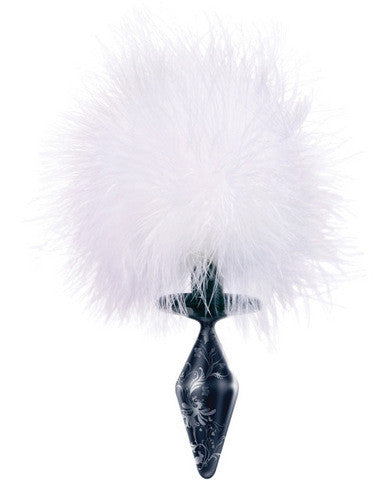 Fashionistas&amp;#44; Glass Bunny Tail Butt Plug&amp;#44; Small