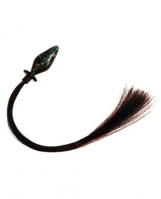 Glass Pony Tail Butt Plug Small