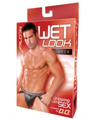 Falcon wet look jock - black xlarge