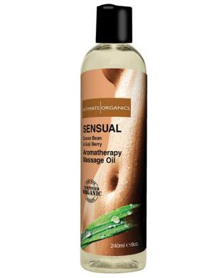 Organic sensual massage oil w/cocoa bean and gogi berry - 8 oz