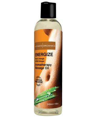 Organic energize massage oil w/orange and ginger - 8 oz